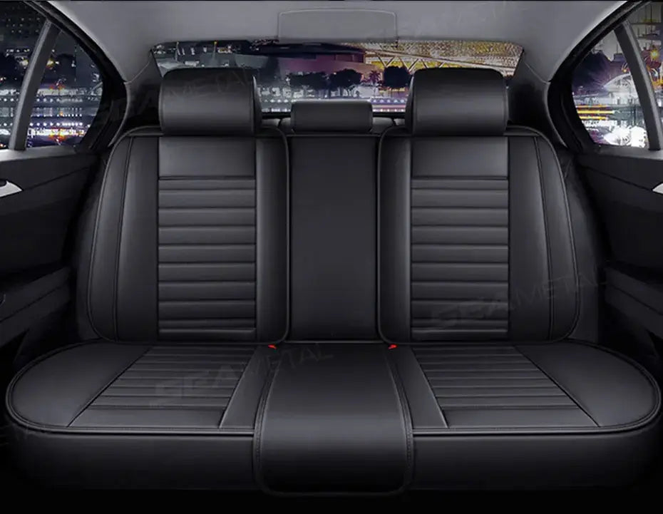 Black Leather Car Seat Covers Seametal Car Seat
