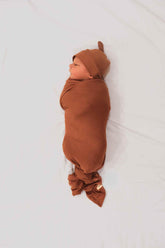 Cocoa Ribbed Stretch Swaddle - GiFTiFY