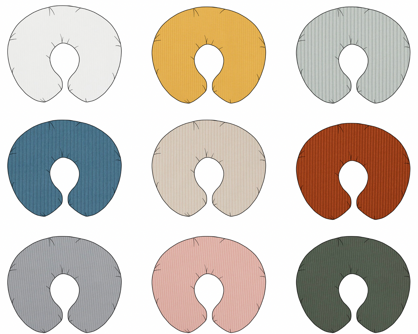 River Ribbed Nursing Pillow Cover