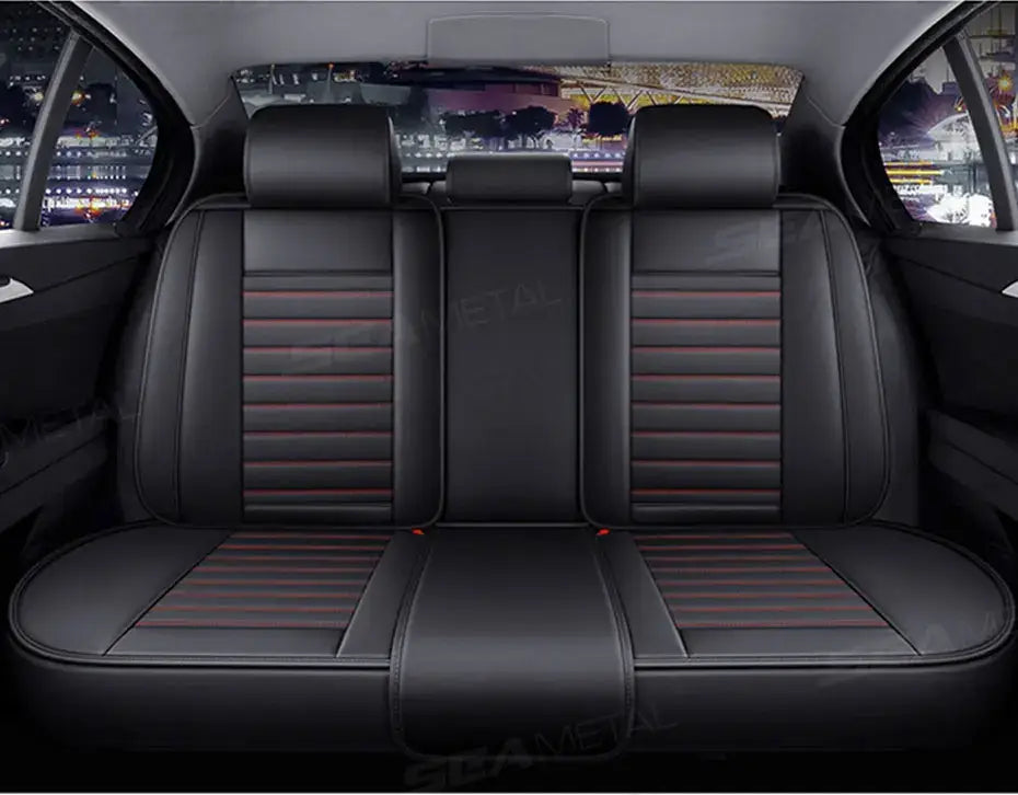 Black Leather Car Seat Covers Seametal Car Seat