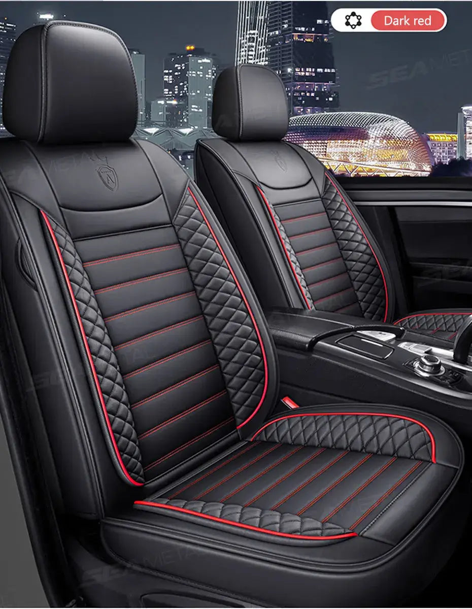 Black Leather Car Seat Covers Seametal Car Seat
