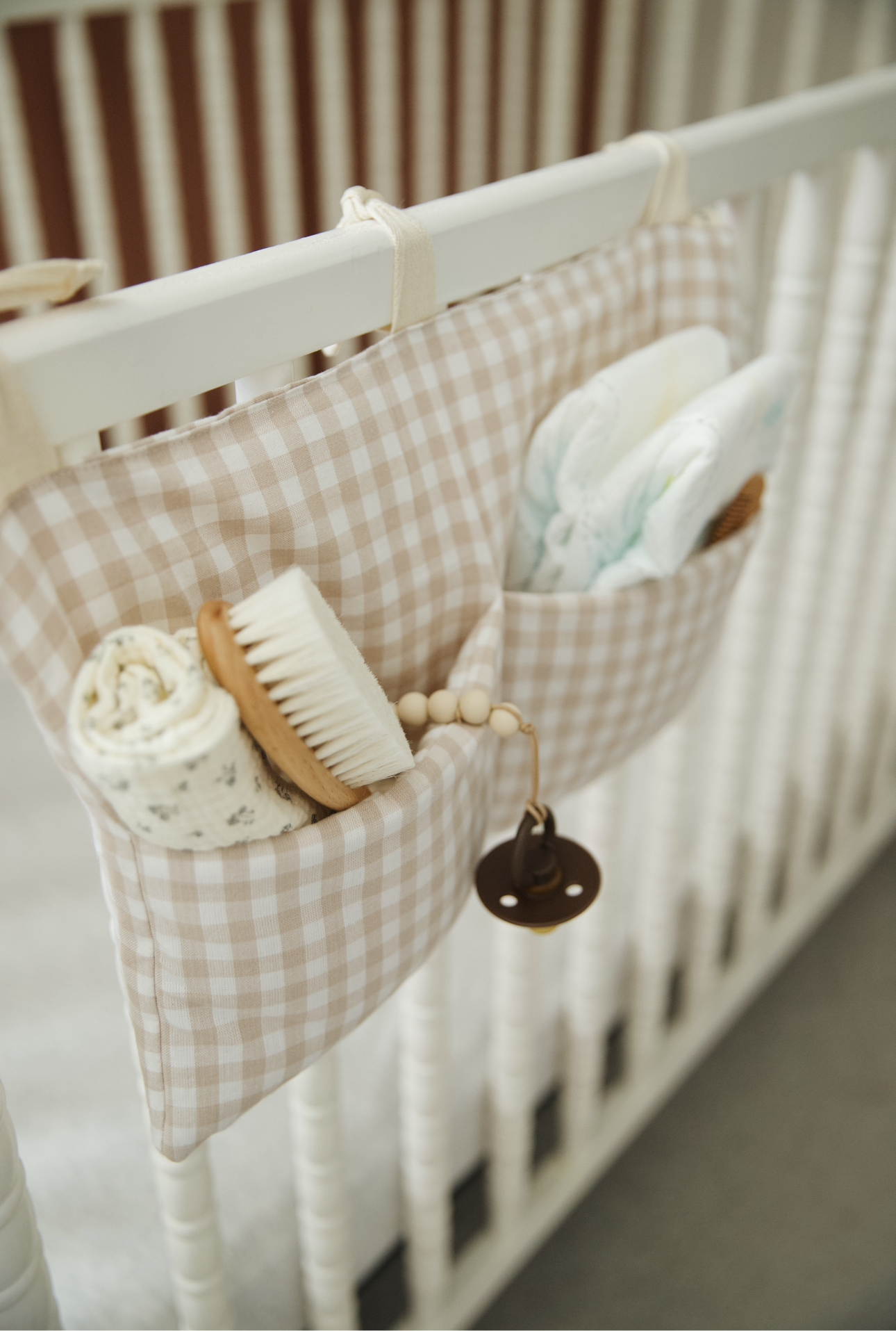 Haven Baby Crib Diaper Caddy Storage Organizer Nursery Room
