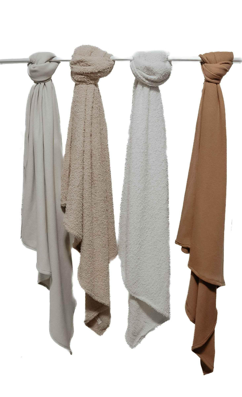 Caramel Waffle Knit Blanket by Little Mae & Co