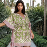 Soléa Block Print Cotton Caftan - GiFTiFY