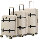 Grace 3 Piece Expandable Retro Luggage Set - GiFTiFY