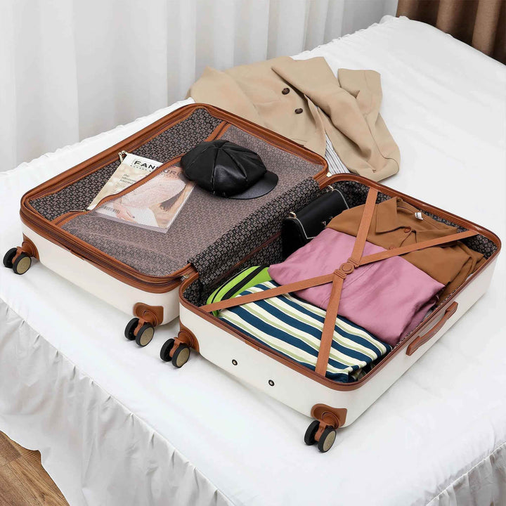 Grace 3 Piece Expandable Retro Luggage Set - GiFTiFY