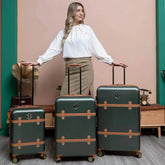 Grace 3 Piece Expandable Retro Luggage Set - GiFTiFY
