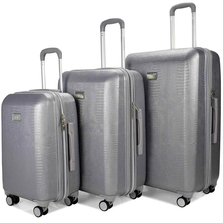 Snakeskin 3 Piece Expandable Classy Luggage Set - GiFTiFY