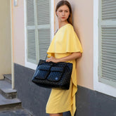 Diana Quilted Vegan Leather Weekender Tote Bag - GiFTiFY