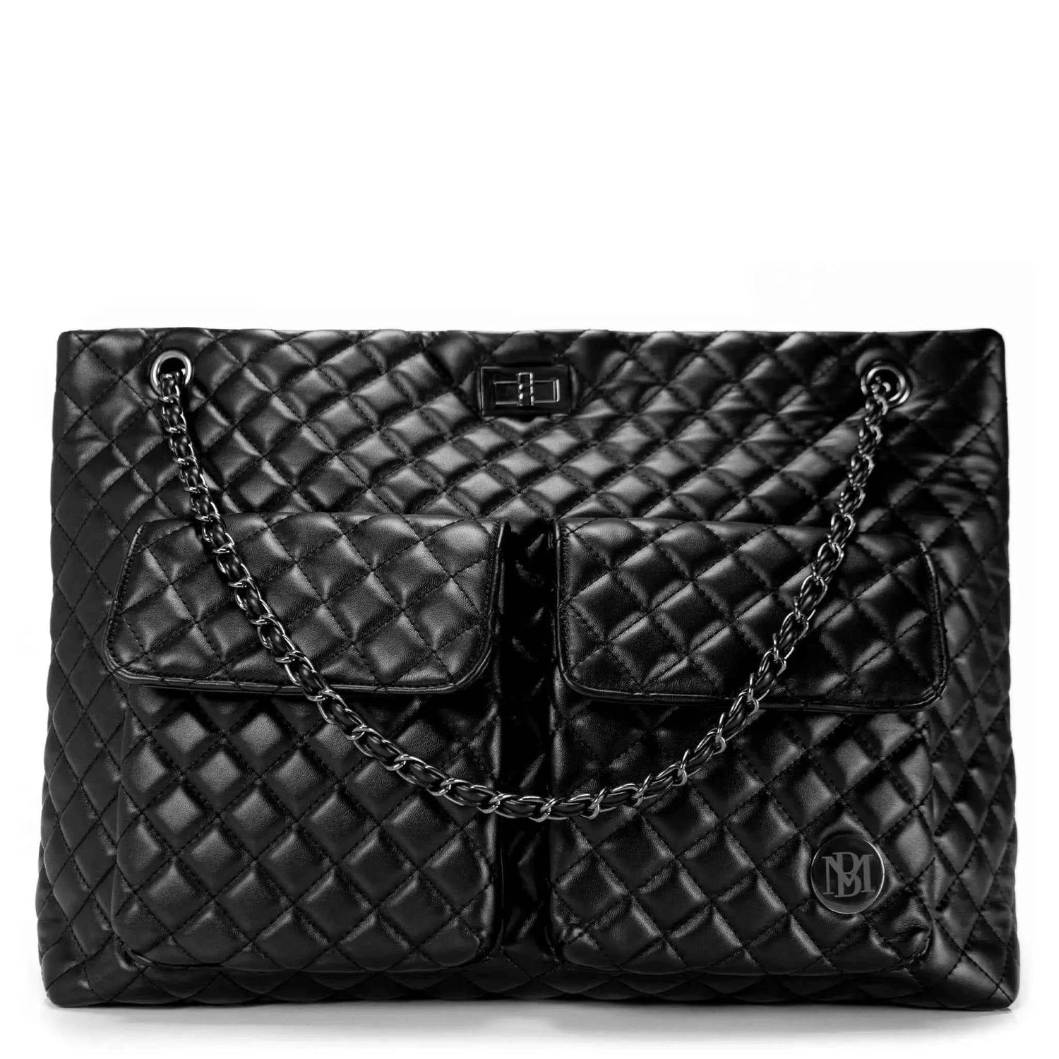 Diana Quilted Vegan Leather Weekender Tote Bag - GiFTiFY
