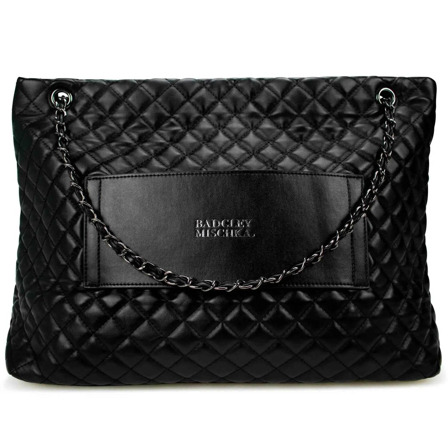 Diana Quilted Vegan Leather Weekender Tote Bag - GiFTiFY