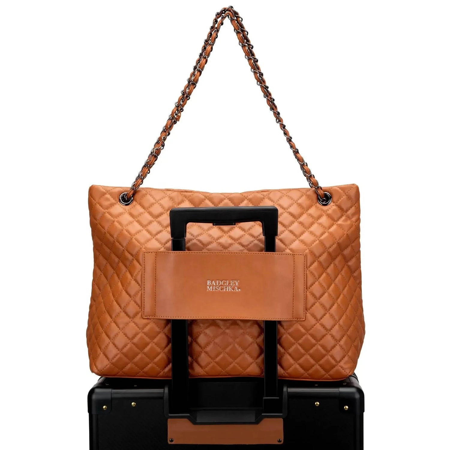 Diana Quilted Vegan Leather Weekender Tote Bag - GiFTiFY