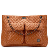 Diana Quilted Vegan Leather Weekender Tote Bag - GiFTiFY