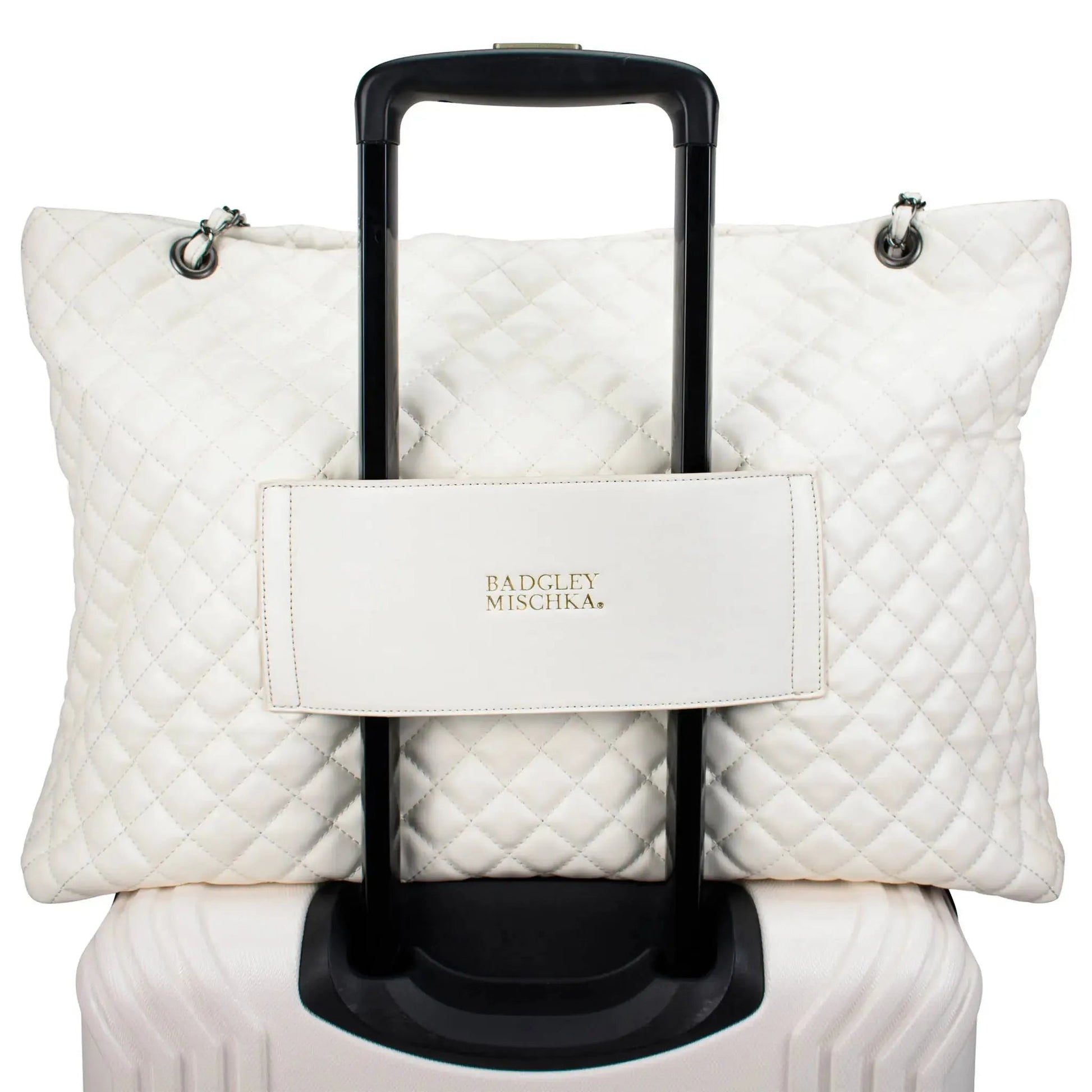 Diana Quilted Vegan Leather Weekender Tote Bag Travellty