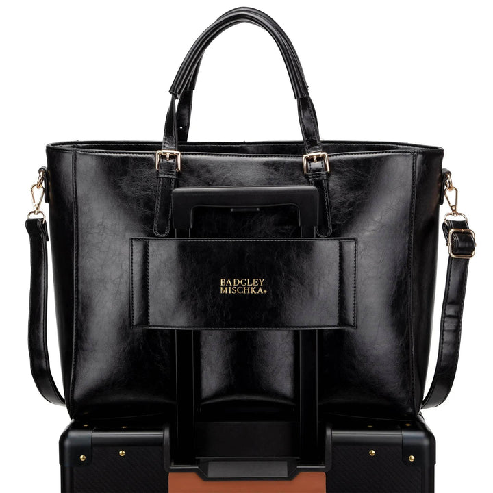 Julia Rustic Vegan Leather Weekender Tote Bag - GiFTiFY