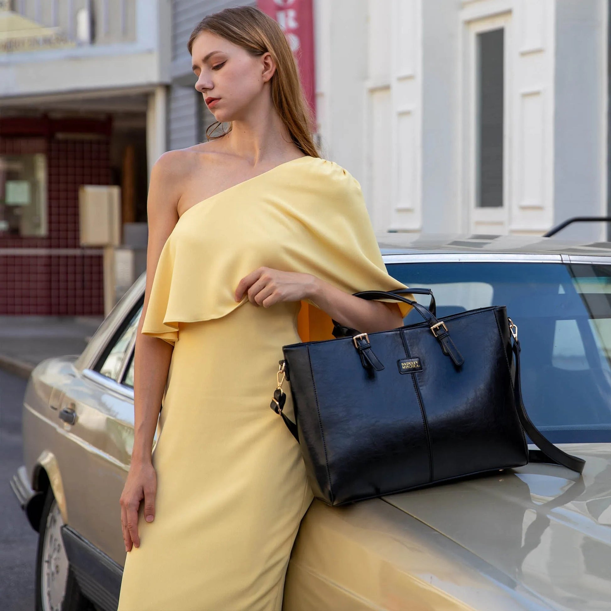 Julia Rustic Vegan Leather Weekender Tote Bag Travellty