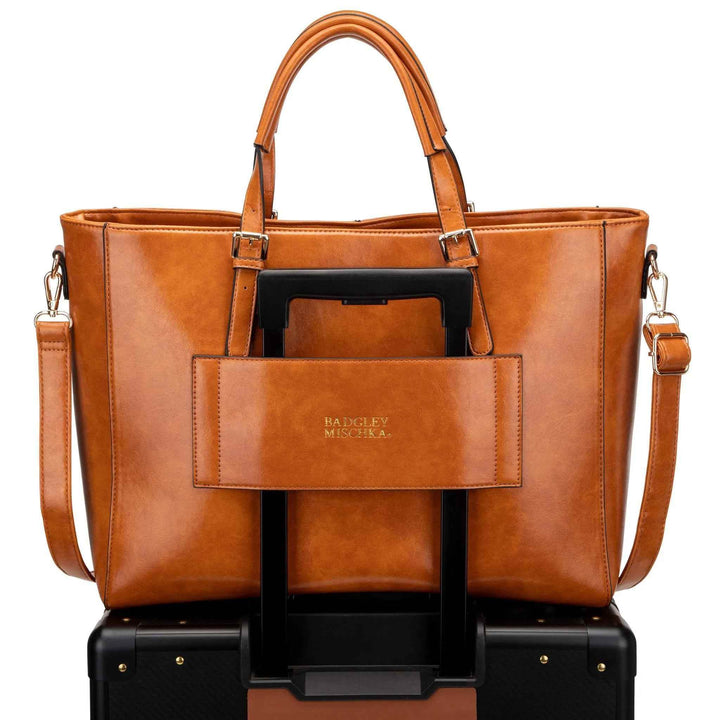 Julia Rustic Vegan Leather Weekender Tote Bag - GiFTiFY