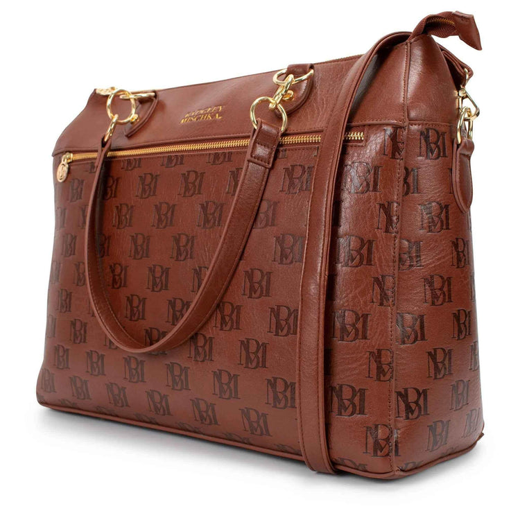 Madalyn Rustic Vegan Leather Weekender Tote Bag - GiFTiFY