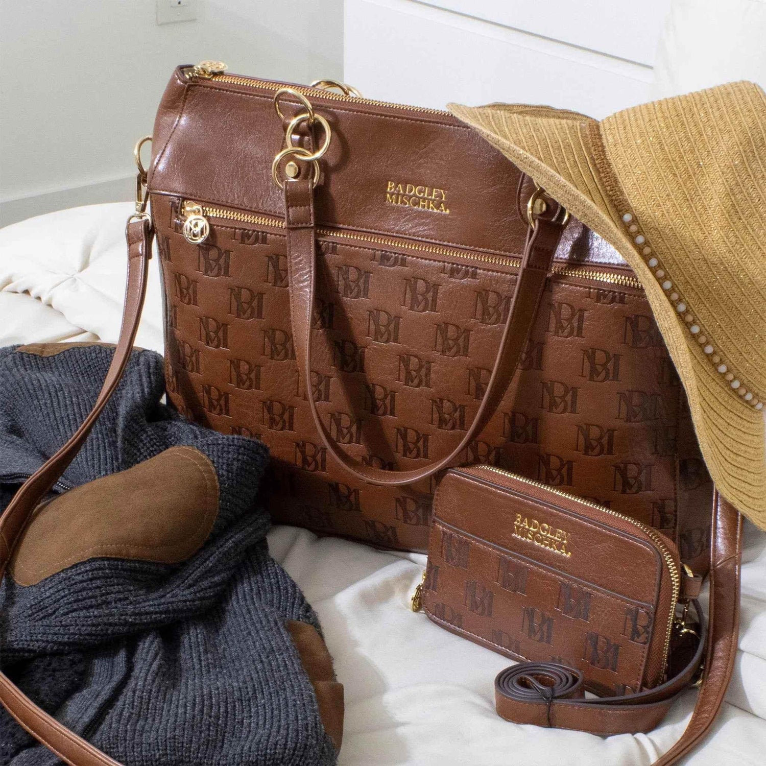 Madalyn Rustic Vegan Leather Weekender Tote Bag - GiFTiFY