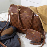 Madalyn Rustic Vegan Leather Weekender Tote Bag - GiFTiFY