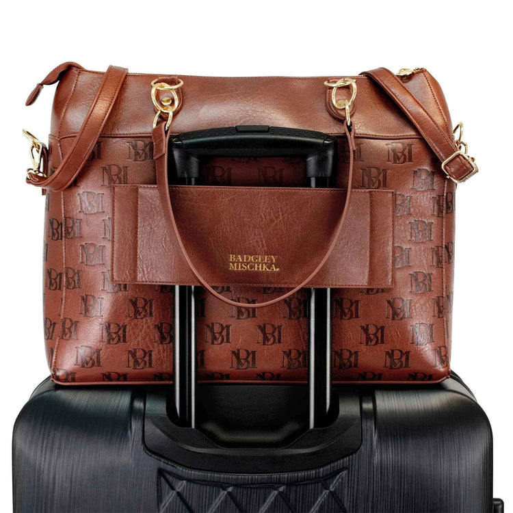 Madalyn Rustic Vegan Leather Weekender Tote Bag - GiFTiFY