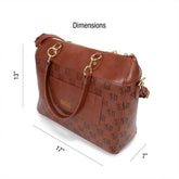 Madalyn Rustic Vegan Leather Weekender Tote Bag - GiFTiFY