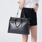Madalyn Rustic Vegan Leather Weekender Tote Bag Travellty