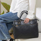 Madalyn Rustic Vegan Leather Weekender Tote Bag Travellty