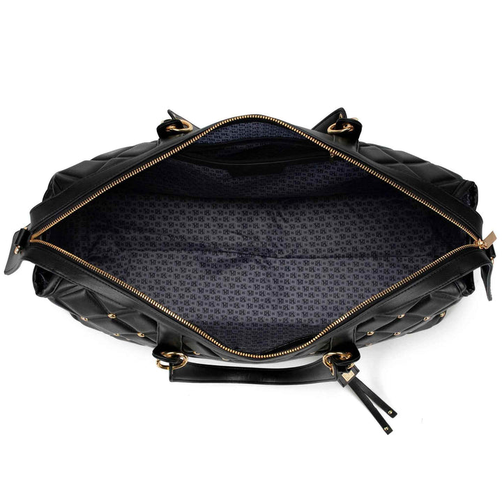 Diamond Quilted Vegan Leather Weekender Tote Bag - GiFTiFY