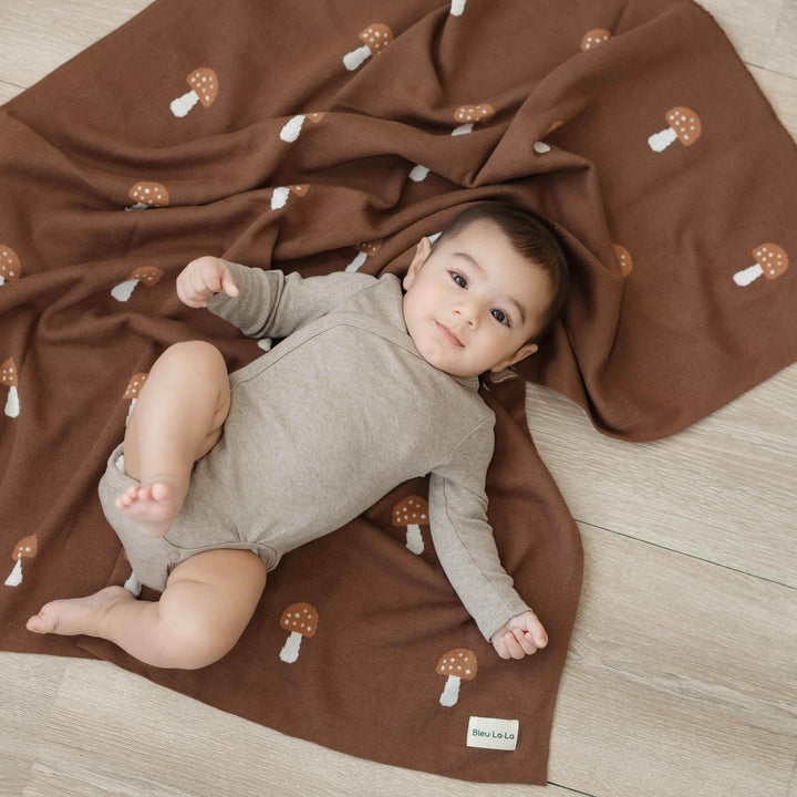 Whimsy Collection - Luxury 100% Cotton Knit Swaddle Baby Blanket - GiFTiFY