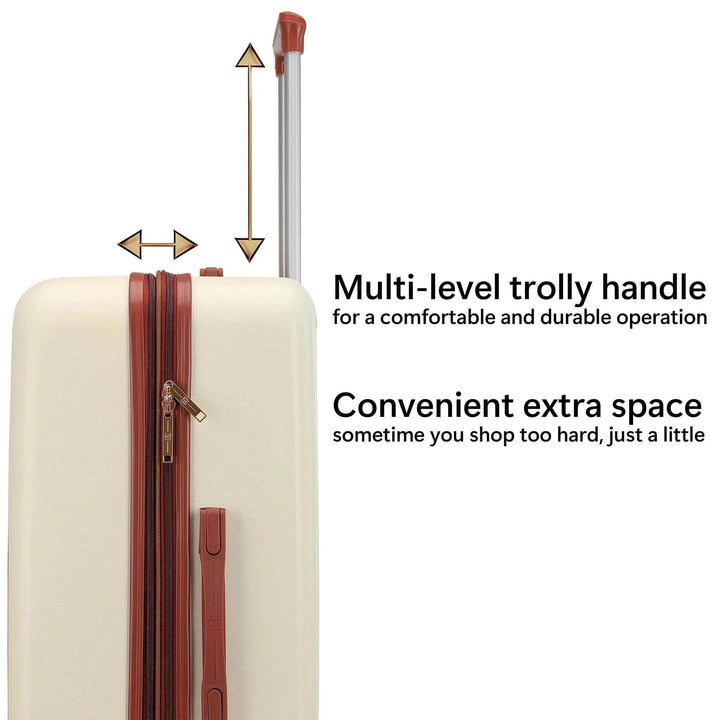 Mia 3 Piece Expandable Retro Luggage Set - GiFTiFY