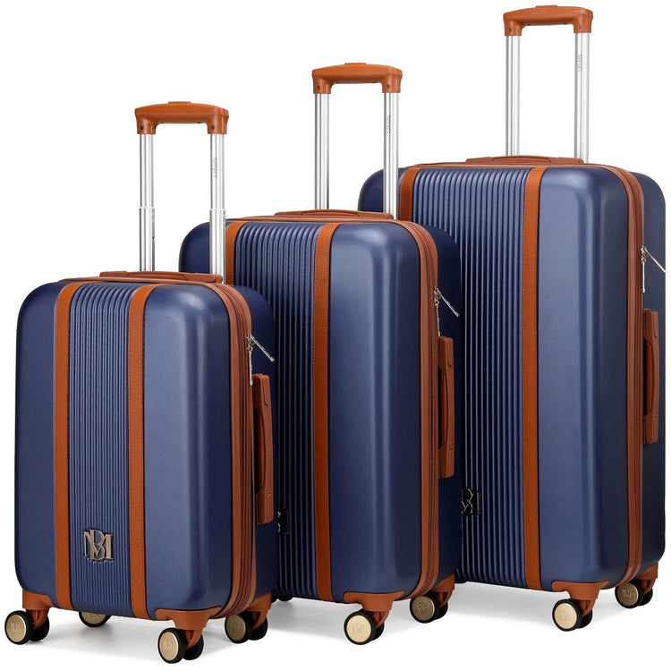 Mia 3 Piece Expandable Retro Luggage Set - GiFTiFY