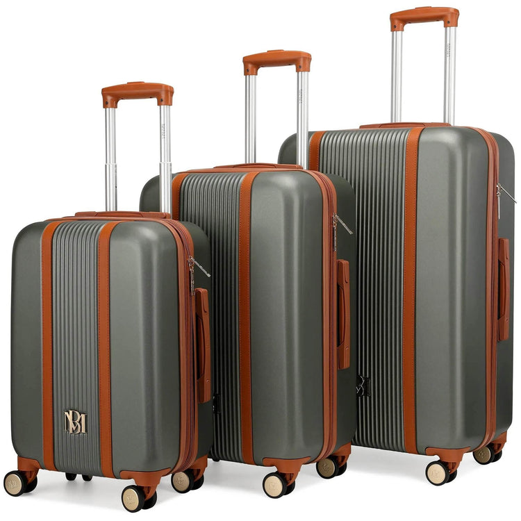 Mia 3 Piece Expandable Retro Luggage Set - GiFTiFY