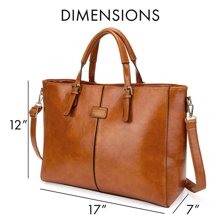 Julia Rustic Vegan Leather Weekender Tote Bag - GiFTiFY