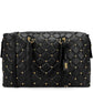 Diamond Quilted Vegan Leather Weekender Tote Bag