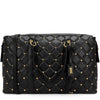Diamond Quilted Vegan Leather Weekender Tote Bag