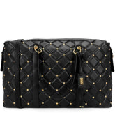 Diamond Quilted Vegan Leather Weekender Tote Bag - GiFTiFY