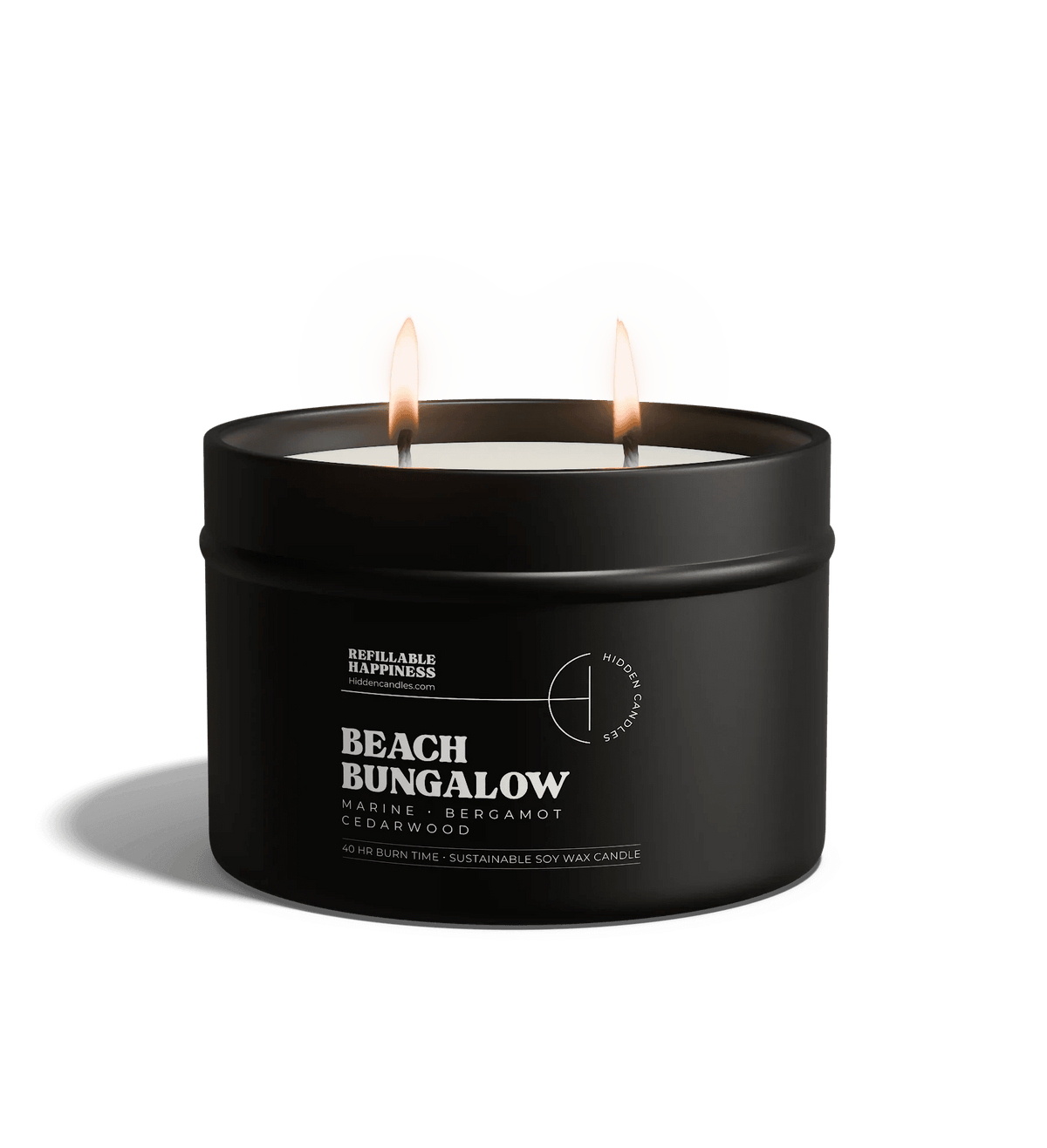 Beach Bungalow Candle Refill Candle Tin by Hidden Candles