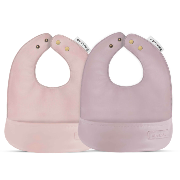 Classic - Set of Soft Vegan Leather Easy Clean Bibs 0-12 Months - GiFTiFY