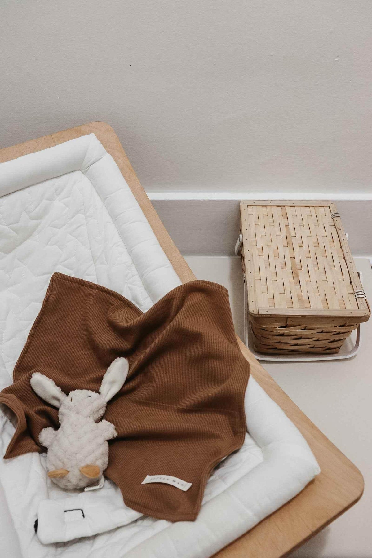 Caramel Waffle Knit Blanket by Little Mae & Co