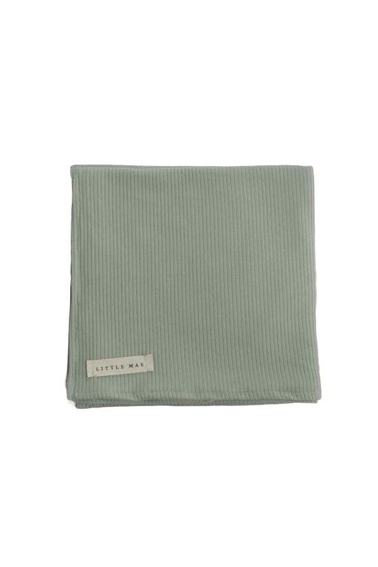 Seafoam Ribbed Stretch Swaddle - GiFTiFY