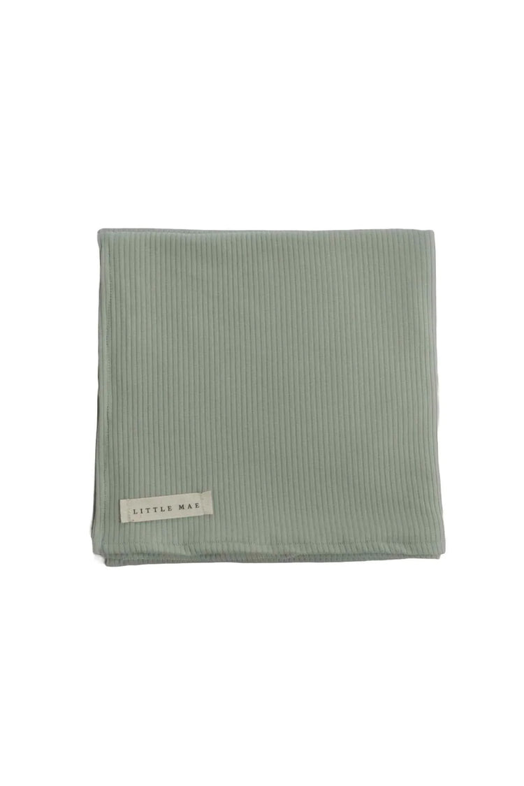 Seafoam Ribbed Stretch Swaddle - GiFTiFY