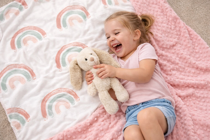Flowers Forever Minky Blanket by Growing Sprouts