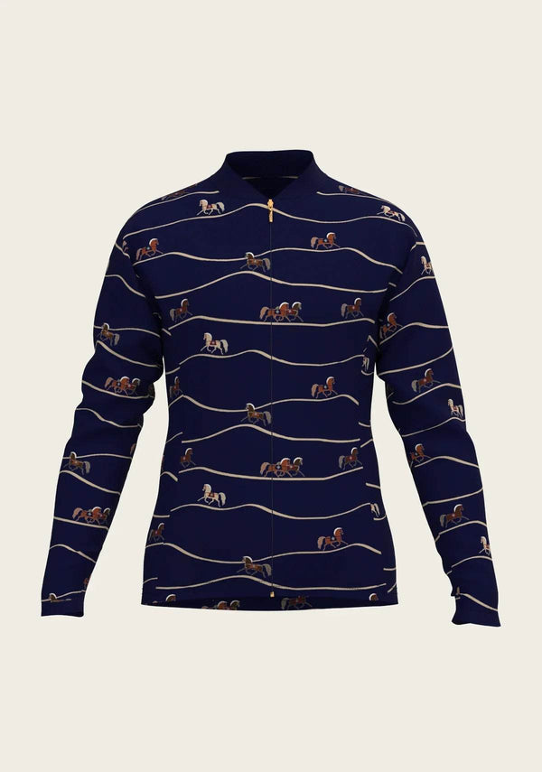 Navy Cheval Children's Long Sleeve Shirt - GiFTiFY