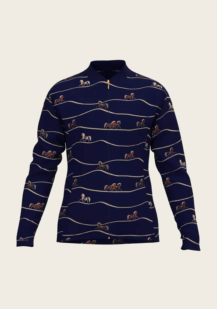 Navy Cheval Children's Long Sleeve Shirt - GiFTiFY