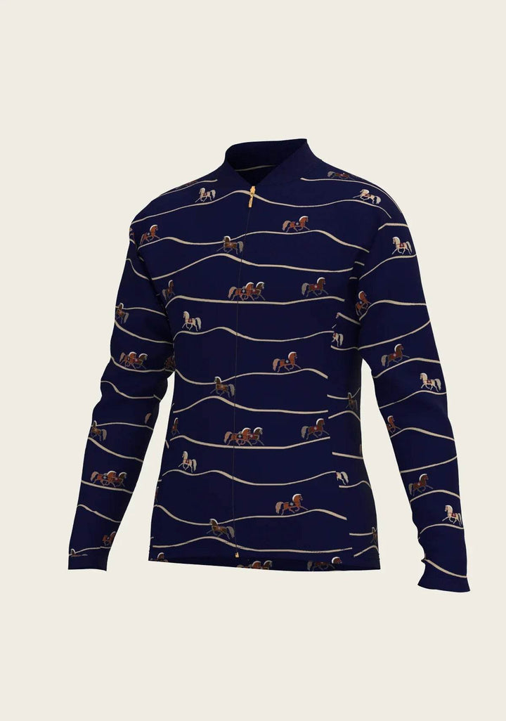 Navy Cheval Children's Long Sleeve Shirt - GiFTiFY