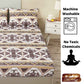 DaDa Bedding Majestic Oriental Kilim Fitted Sheet - w/ Pillow Cases Royal Persian Traditional Design Intricate Ornate Ornament Print