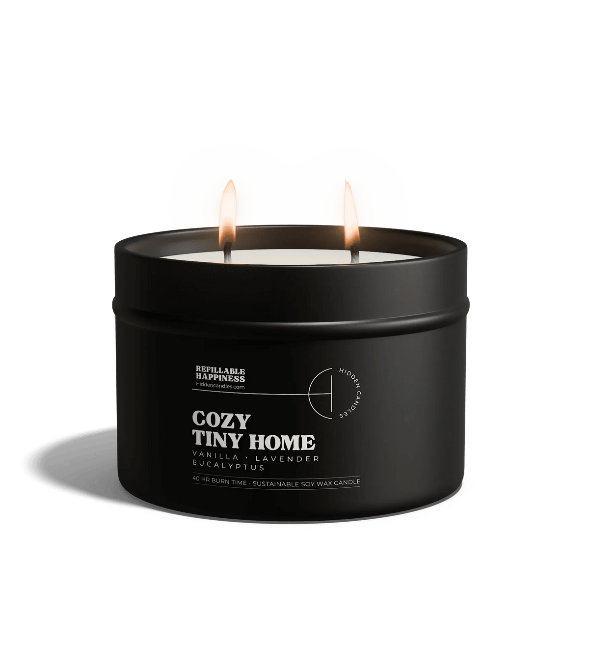 Cozy Tiny Home Candle Refill Candle Tin by Hidden Candles