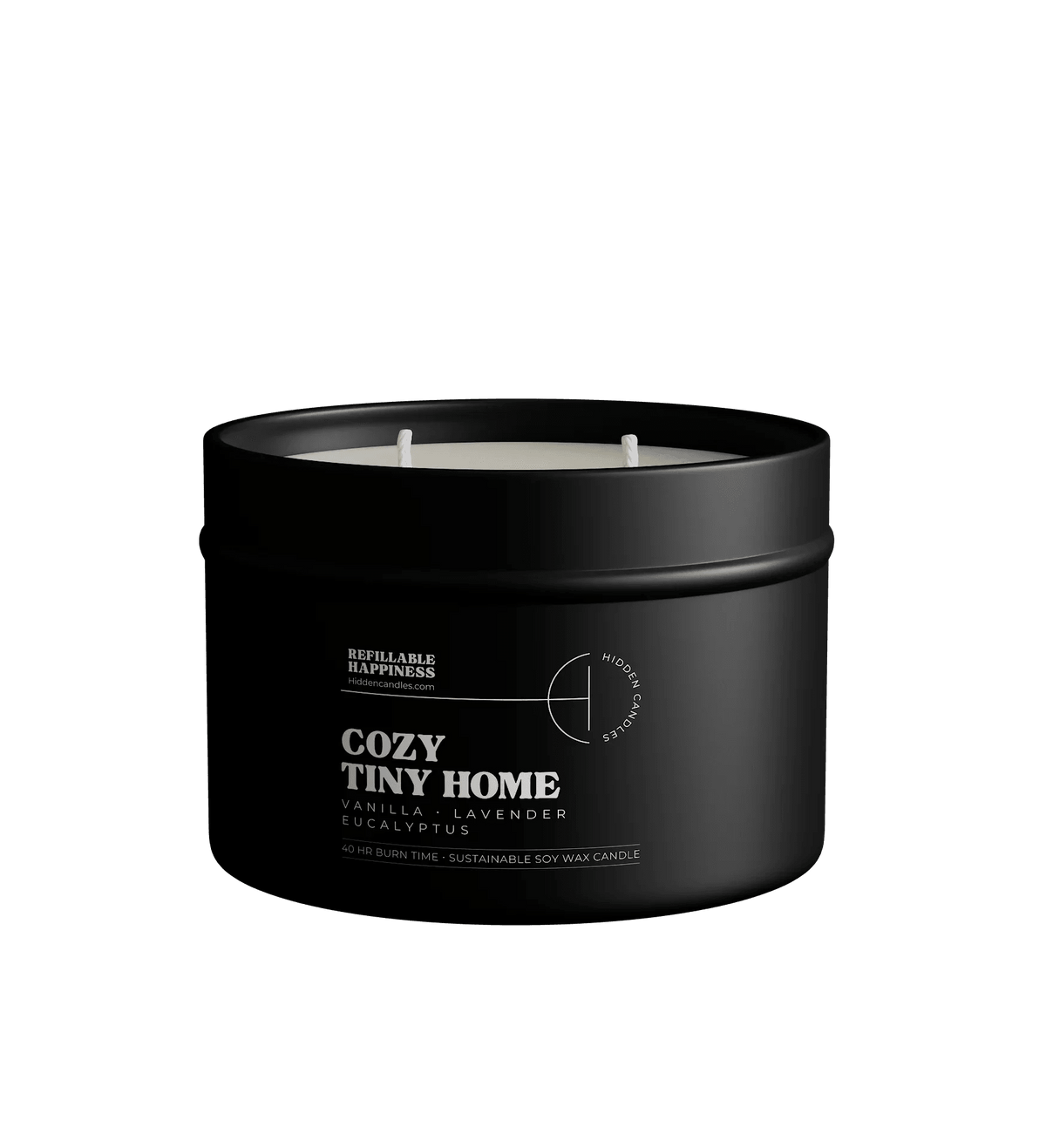 Cozy Tiny Home Candle Refill Candle Tin by Hidden Candles
