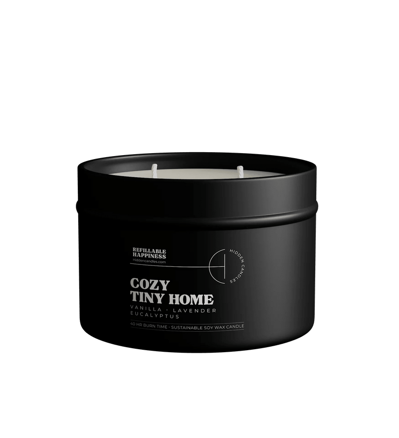 Cozy Tiny Home Candle Refill Candle Tin by Hidden Candles